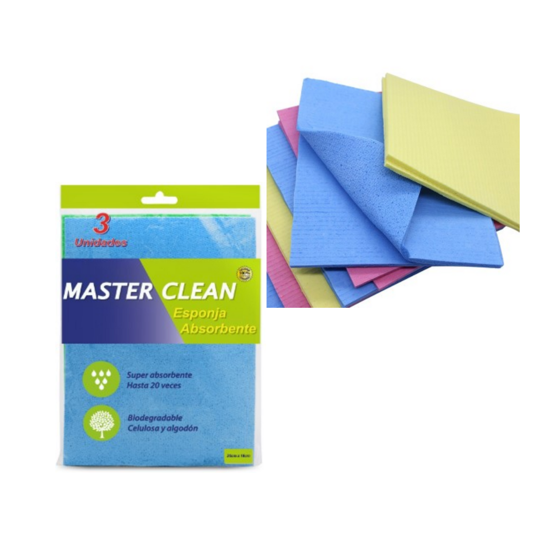 Esponja Absorbente Reutilizable x 3 unidades.
